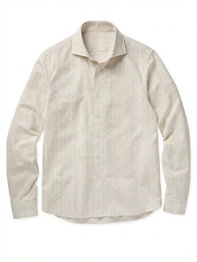 Camisa de popelina blanca lisa de fácil planchado