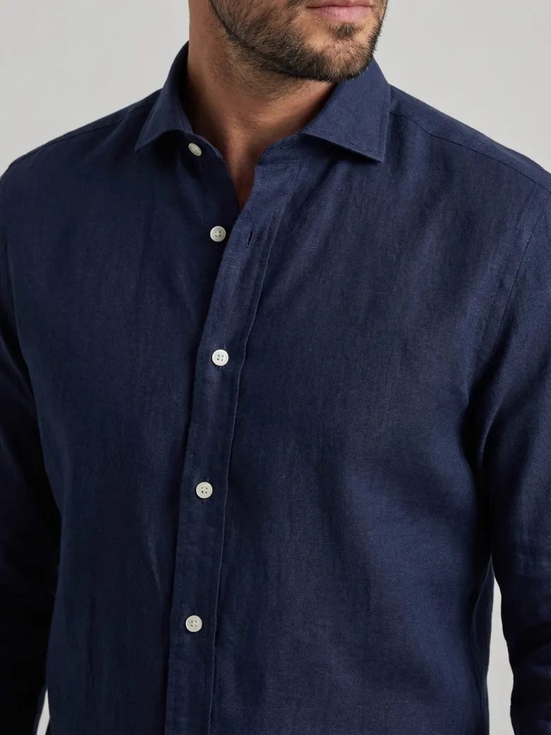 Camisa de popelina blanca lisa de fácil planchado