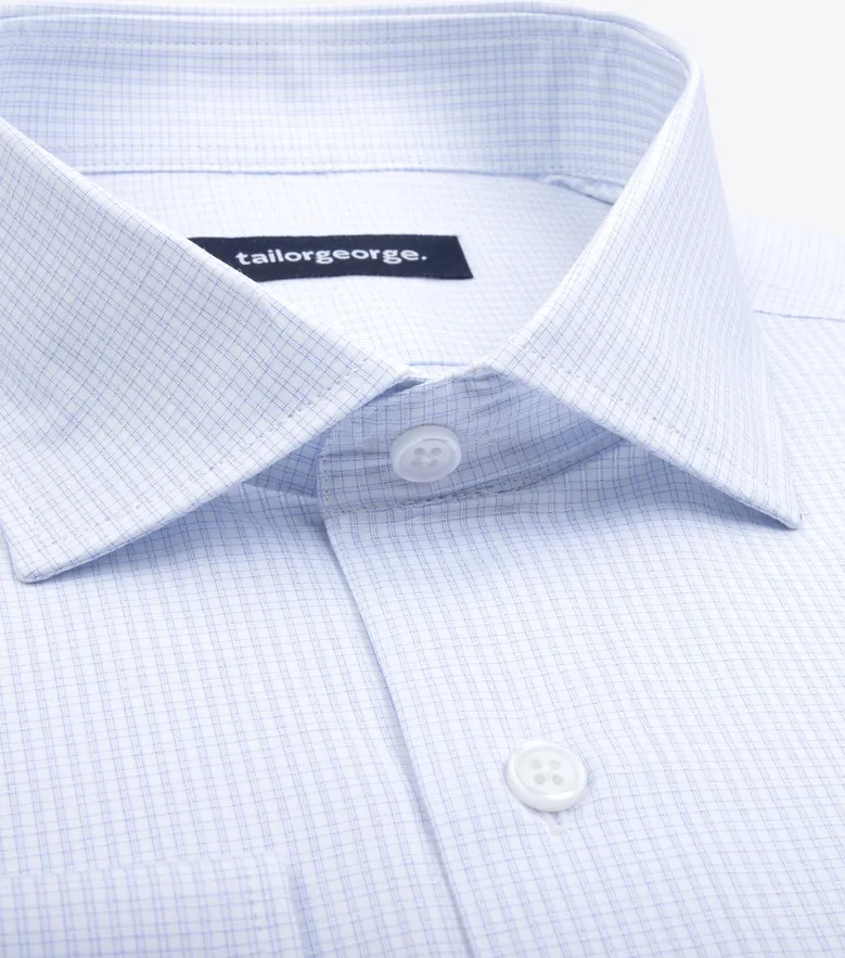 Camisa de popelina blanca lisa de fácil planchado