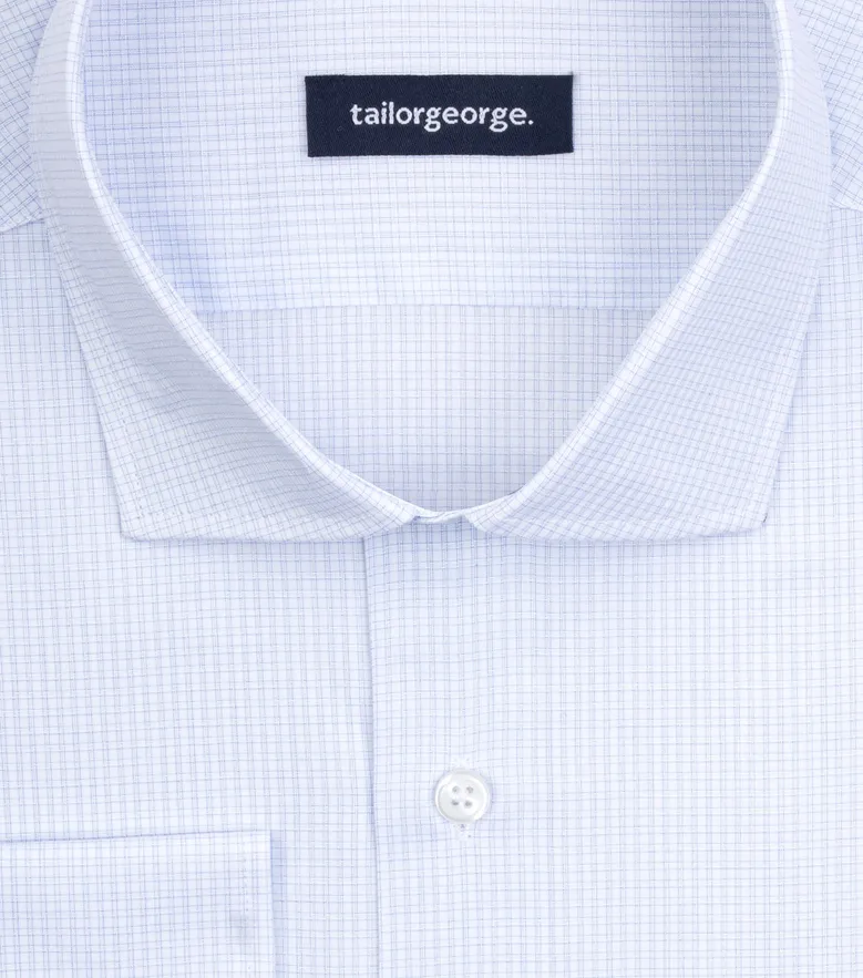 Camisa de popelina blanca lisa de fácil planchado