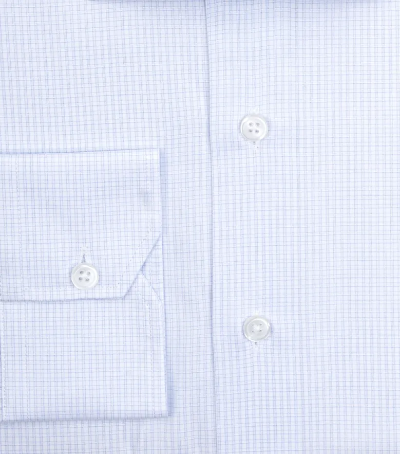 Camisa de popelina blanca lisa de fácil planchado