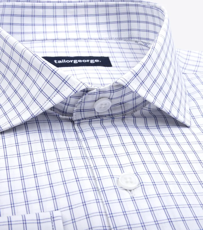Camisa de popelina blanca lisa de fácil planchado
