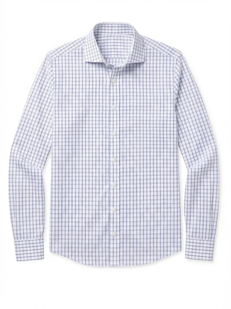 Camisa de popelina blanca lisa de fácil planchado