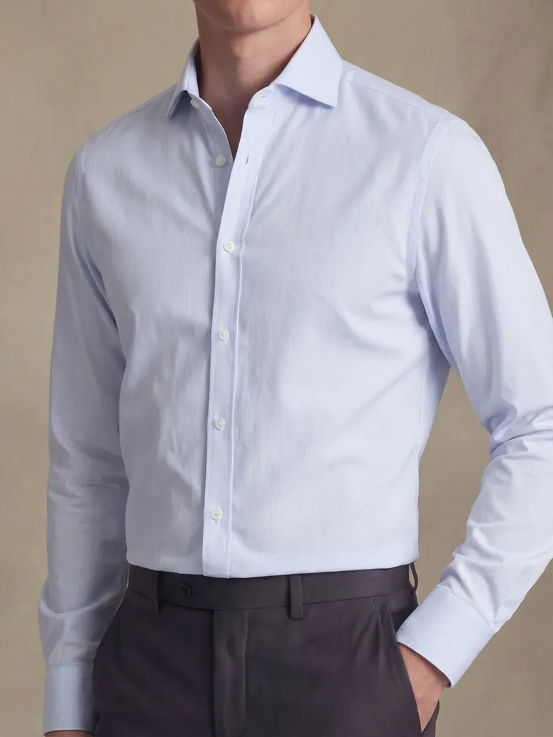 Camisa de popelina blanca lisa de fácil planchado