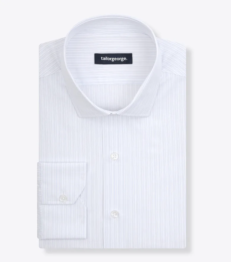 Camisa de popelina blanca lisa de fácil planchado