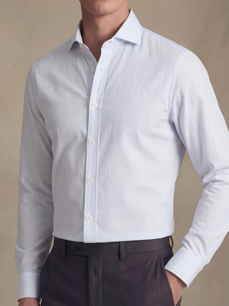Camisa de popelina blanca lisa de fácil planchado