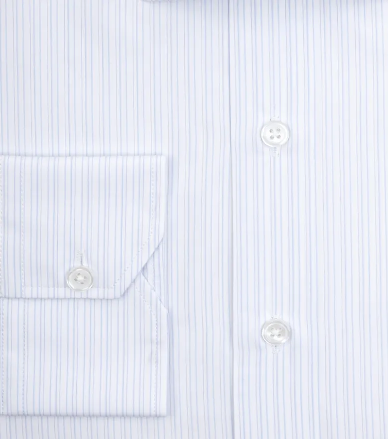 Camisa de popelina blanca lisa de fácil planchado
