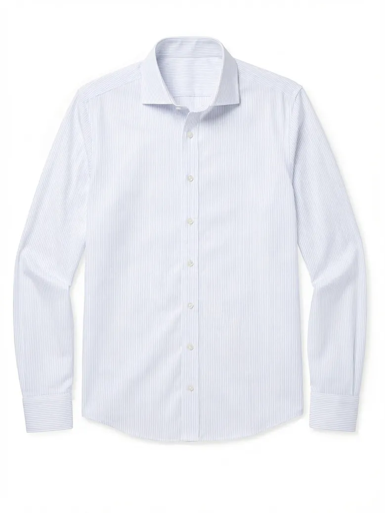 Camisa de popelina blanca lisa de fácil planchado