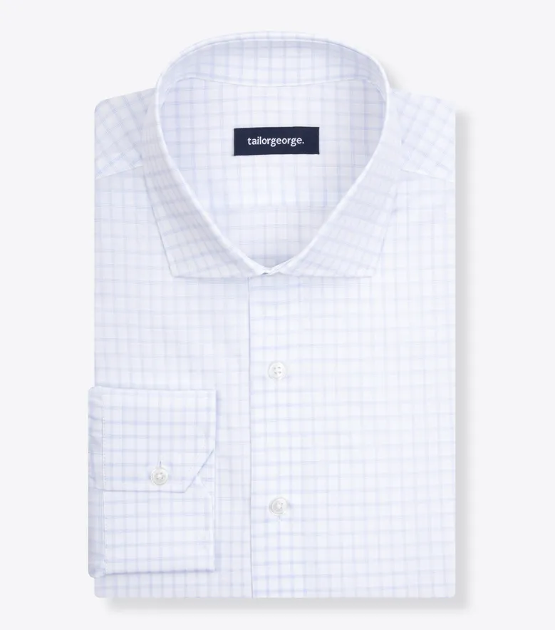 Camisa de popelina blanca lisa de fácil planchado