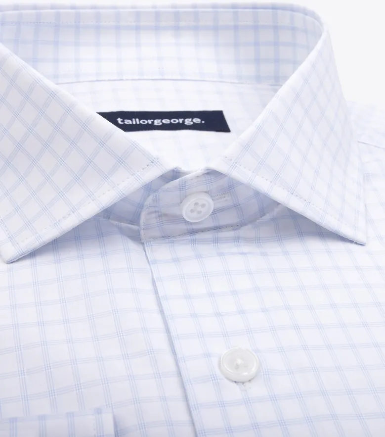 Camisa de popelina blanca lisa de fácil planchado