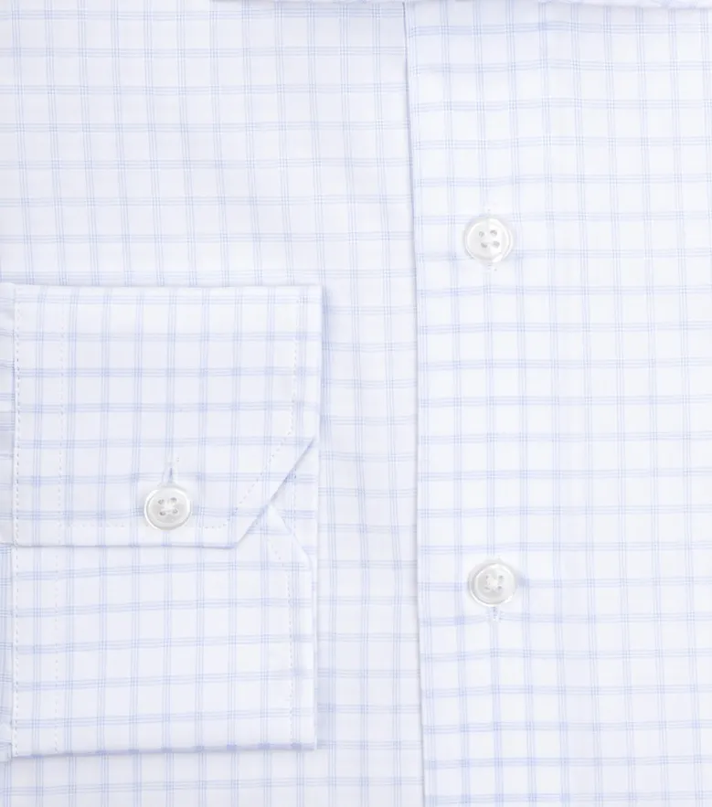Camisa de popelina blanca lisa de fácil planchado
