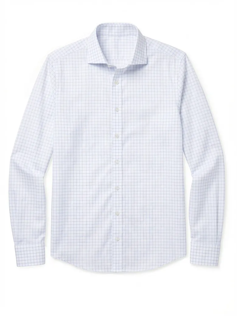 Camisa de popelina blanca lisa de fácil planchado
