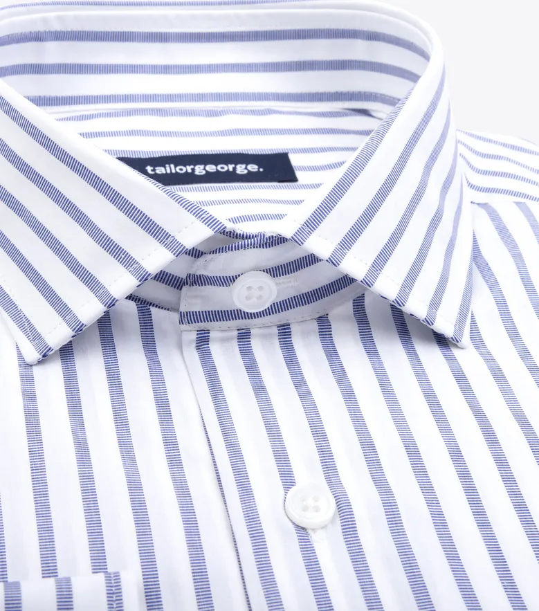 Camisa de popelina blanca lisa de fácil planchado