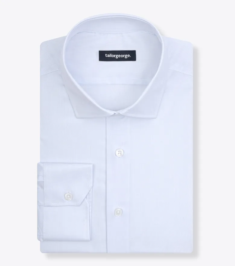 Camisa de popelina blanca lisa de fácil planchado