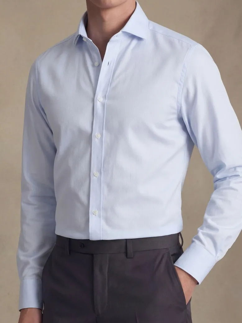 Camisa de popelina blanca lisa de fácil planchado