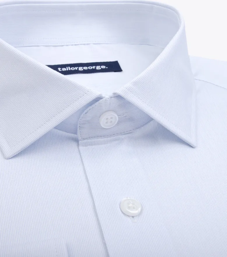Camisa de popelina blanca lisa de fácil planchado