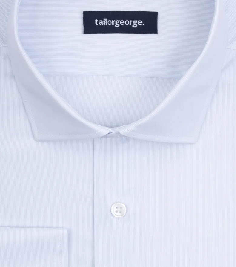 Camisa de popelina blanca lisa de fácil planchado