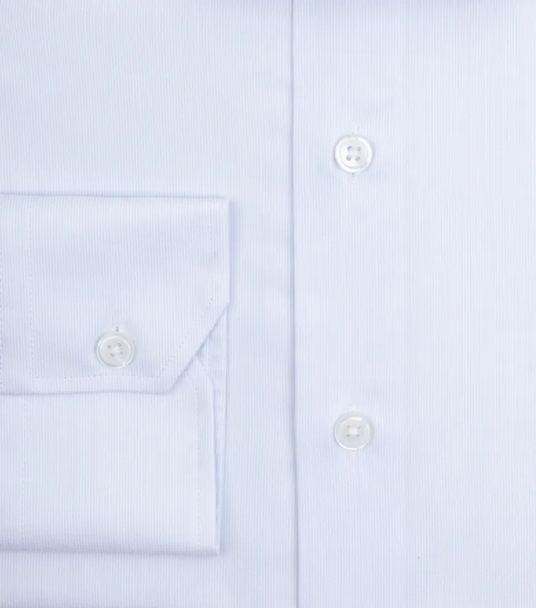 Camisa de popelina blanca lisa de fácil planchado