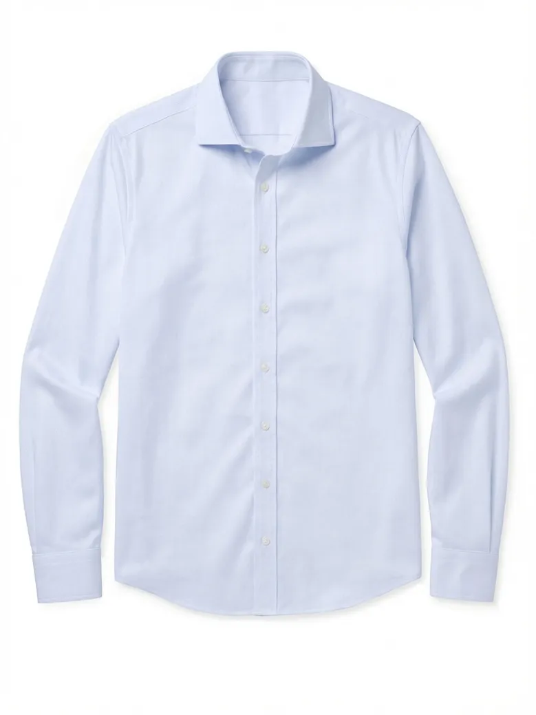 Camisa de popelina blanca lisa de fácil planchado