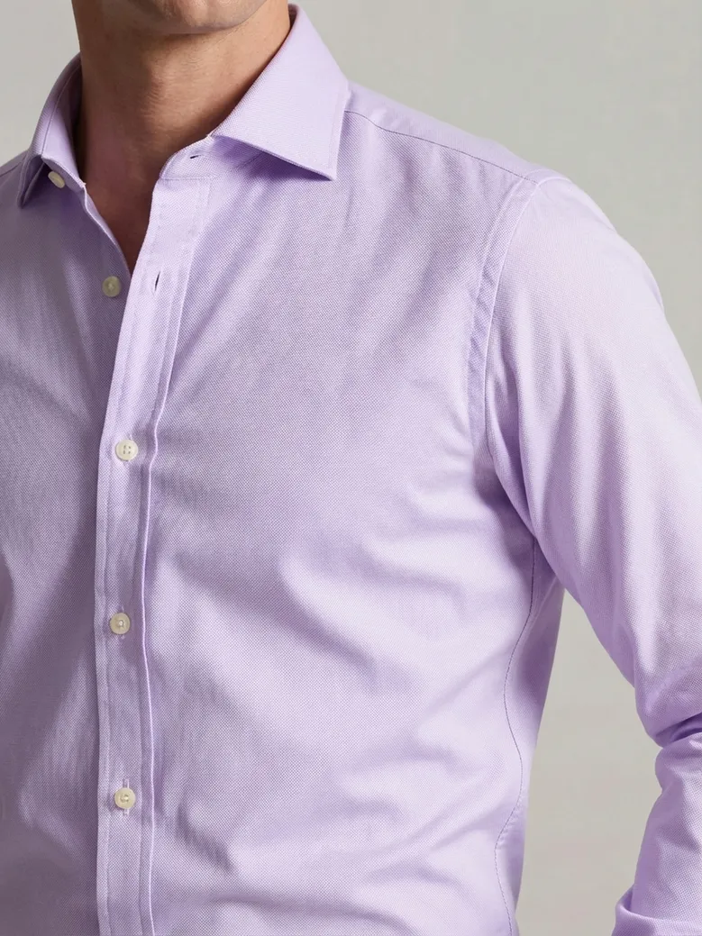 Camisa de popelina blanca lisa de fácil planchado