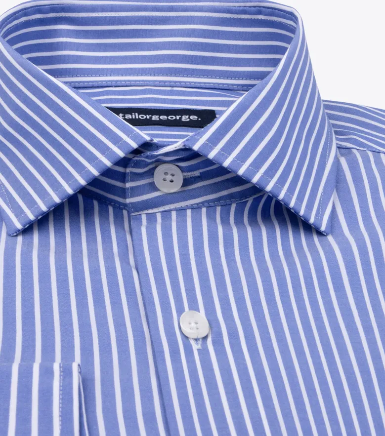 Camisa de popelina blanca lisa de fácil planchado