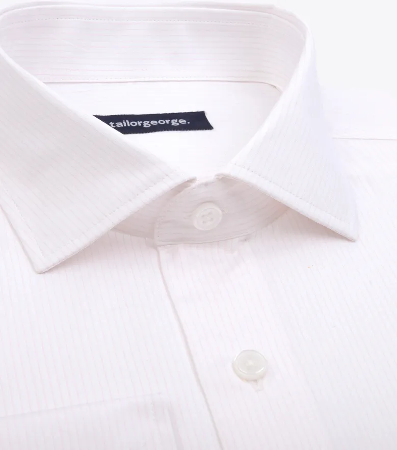Camisa de popelina blanca lisa de fácil planchado