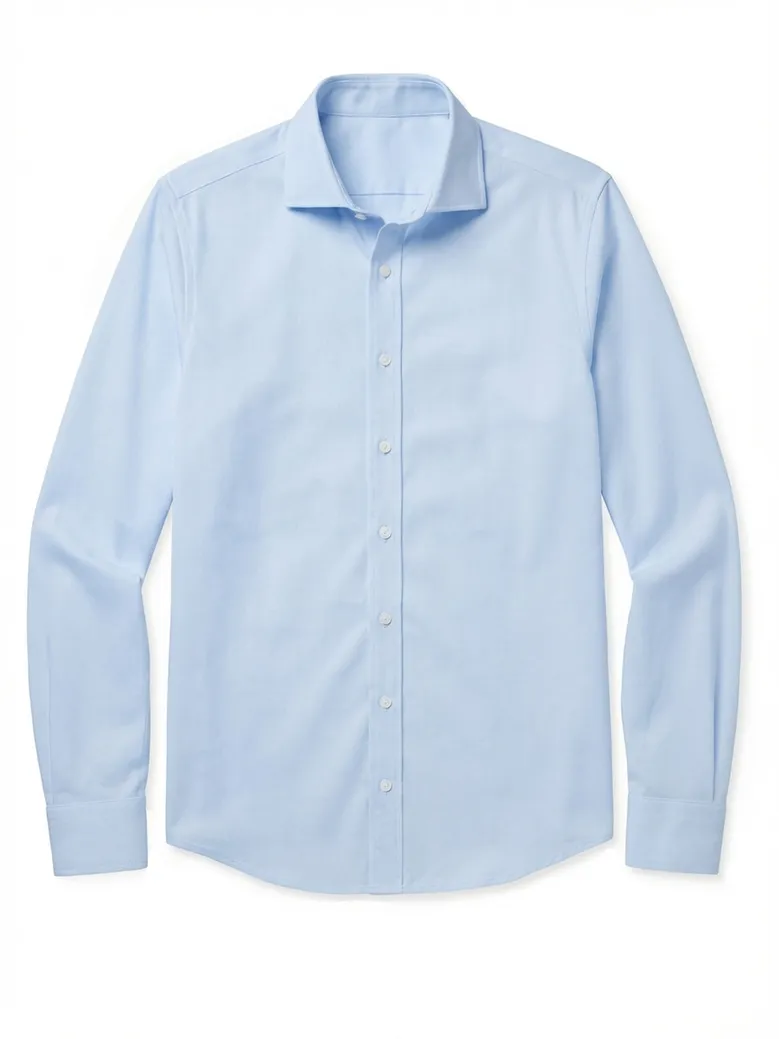 Camisa de popelina blanca lisa de fácil planchado