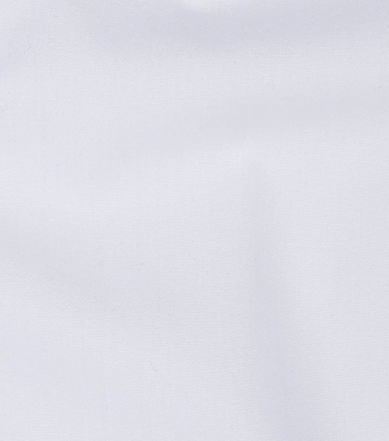 Camisa de popelina blanca lisa de fácil planchado