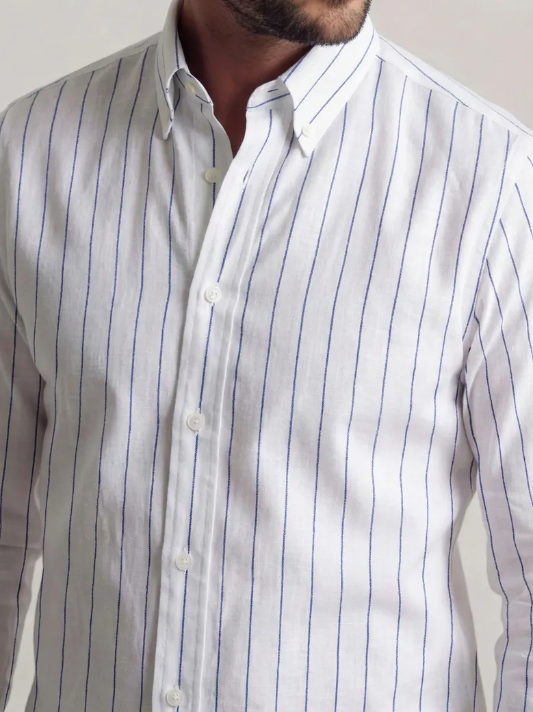 Camisa de popelina blanca lisa de fácil planchado