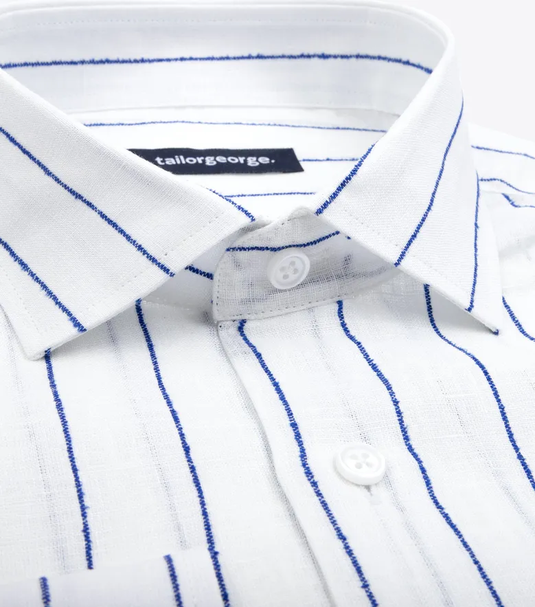 Camisa de popelina blanca lisa de fácil planchado