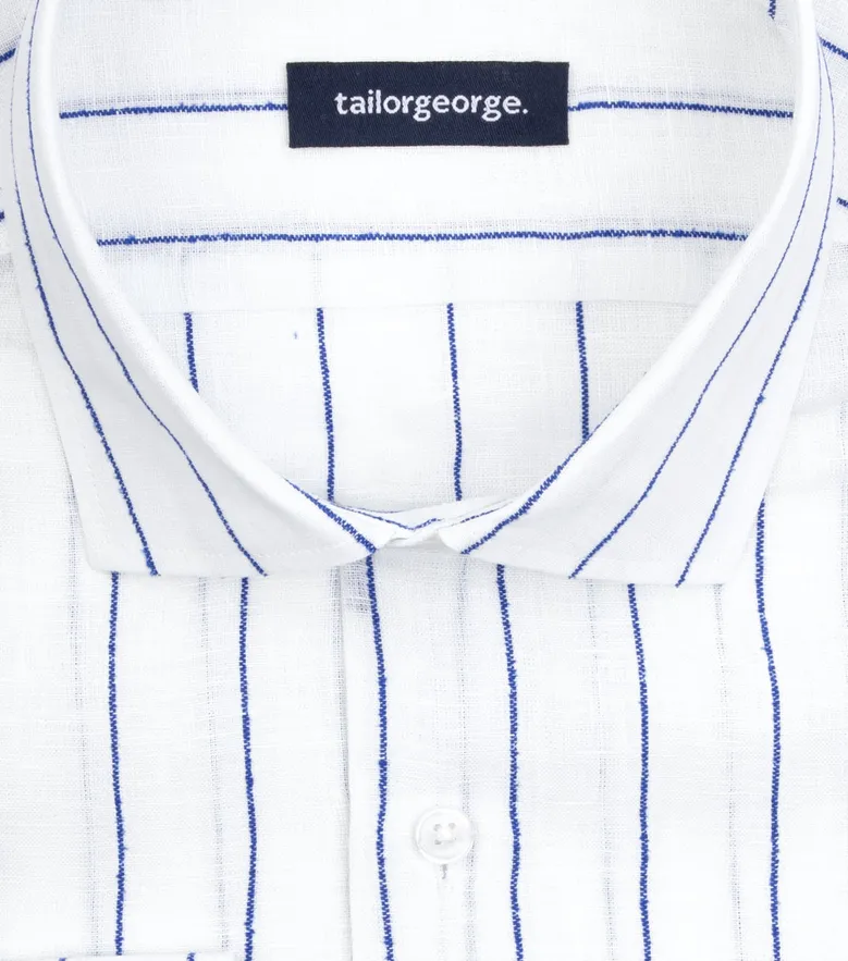 Camisa de popelina blanca lisa de fácil planchado