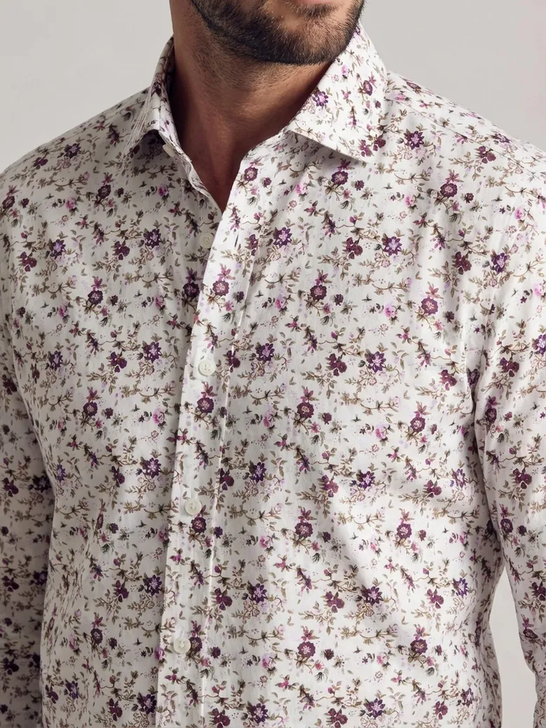 Camisa de popelina blanca lisa de fácil planchado