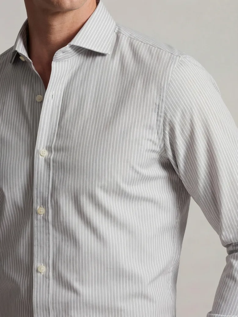 Camisa de popelina blanca lisa de fácil planchado