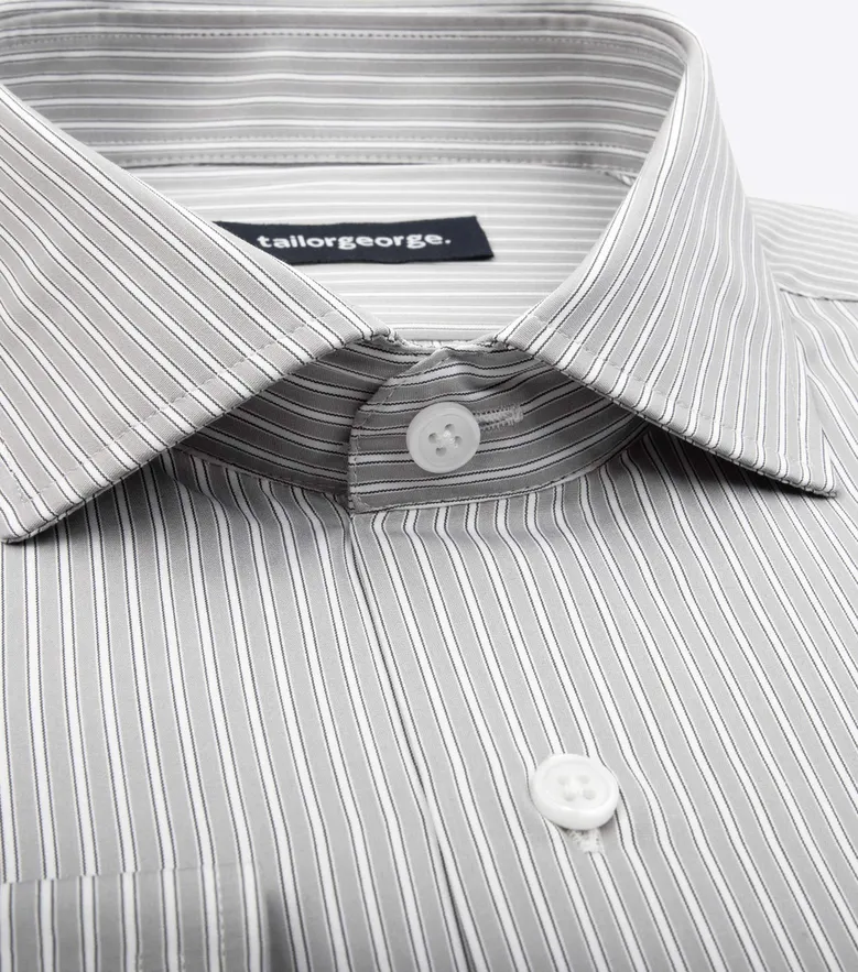 Camisa de popelina blanca lisa de fácil planchado