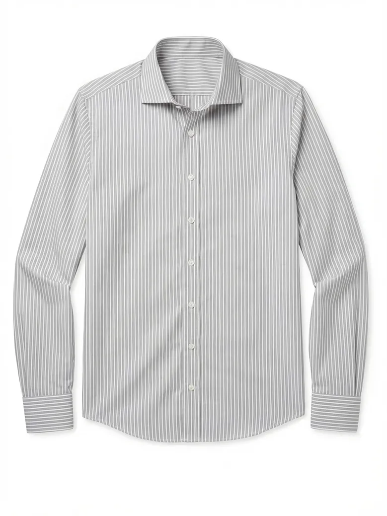 Camisa de popelina blanca lisa de fácil planchado