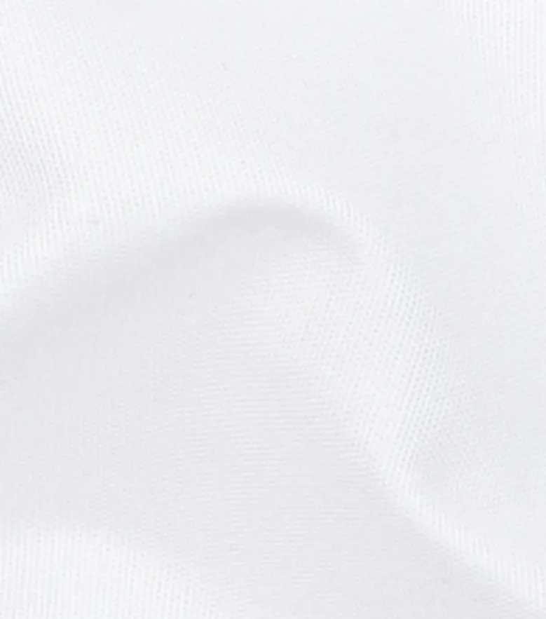 Camisa de popelina blanca lisa de fácil planchado