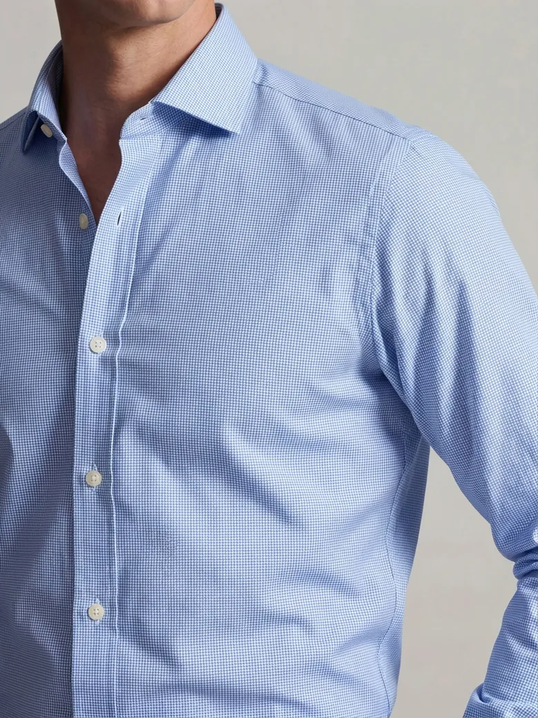 Camisa de popelina blanca lisa de fácil planchado