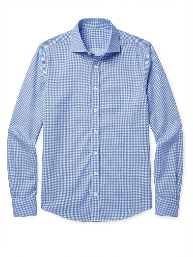 Camisa de popelina blanca lisa de fácil planchado
