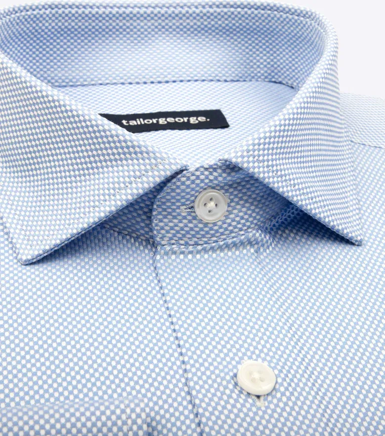 Camisa de popelina blanca lisa de fácil planchado