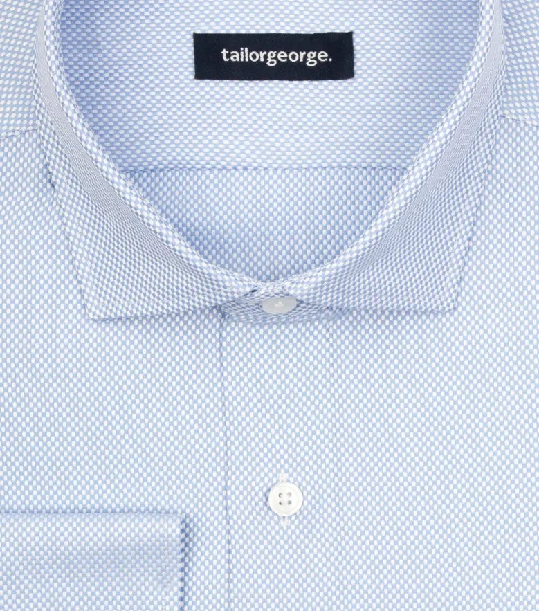 Camisa de popelina blanca lisa de fácil planchado