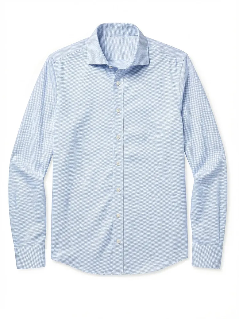 Camisa de popelina blanca lisa de fácil planchado