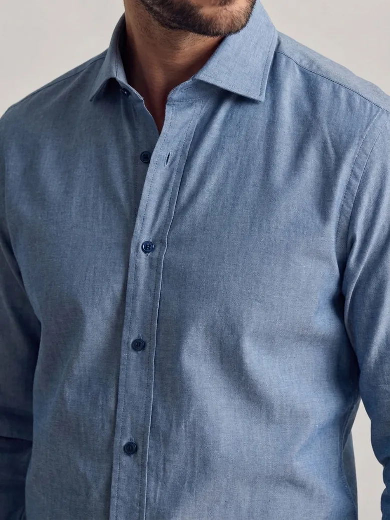 Camisa de popelina blanca lisa de fácil planchado