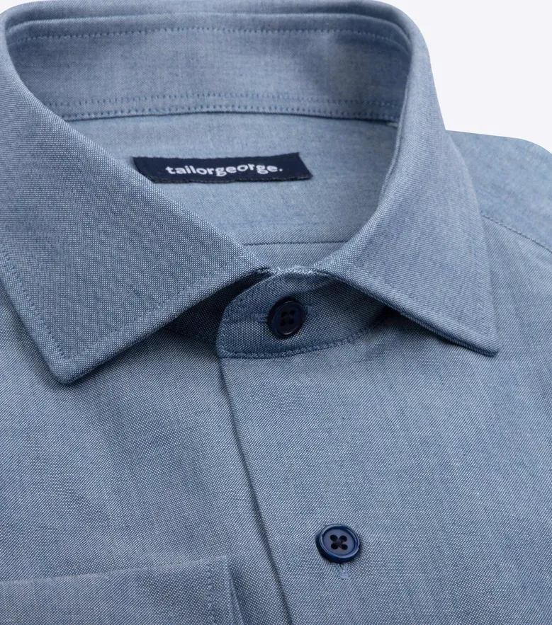 Camisa de popelina blanca lisa de fácil planchado