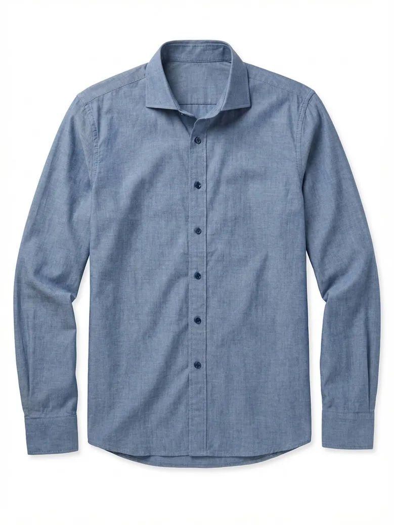 Camisa de popelina blanca lisa de fácil planchado