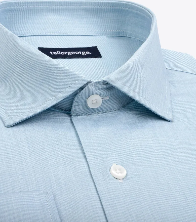 Camisa de popelina blanca lisa de fácil planchado