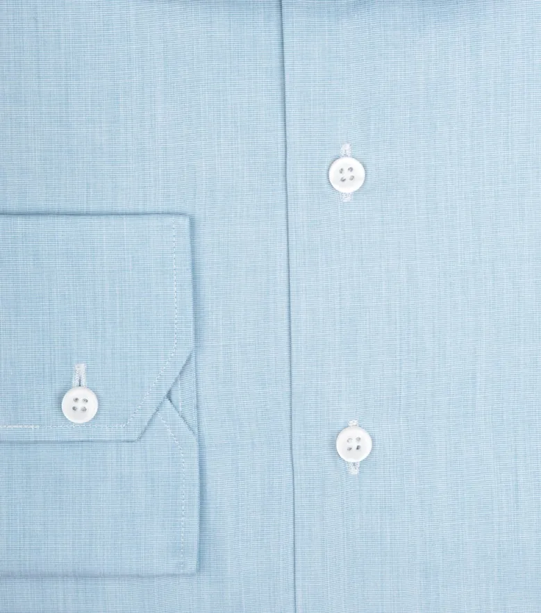 Camisa de popelina blanca lisa de fácil planchado