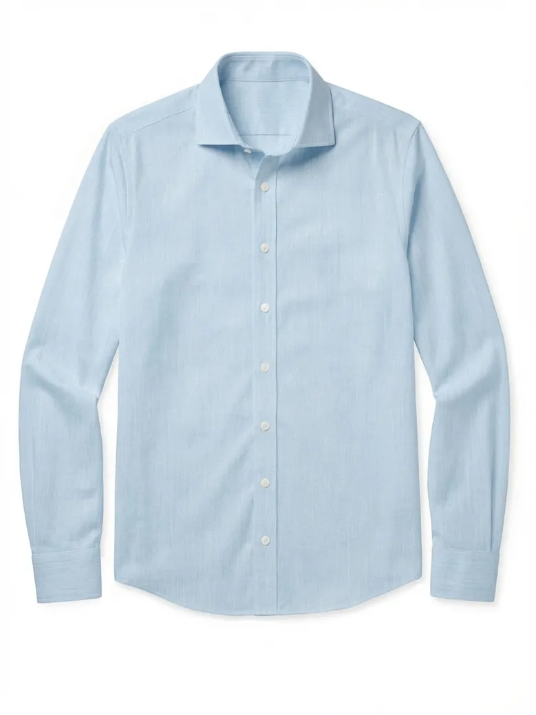 Camisa de popelina blanca lisa de fácil planchado