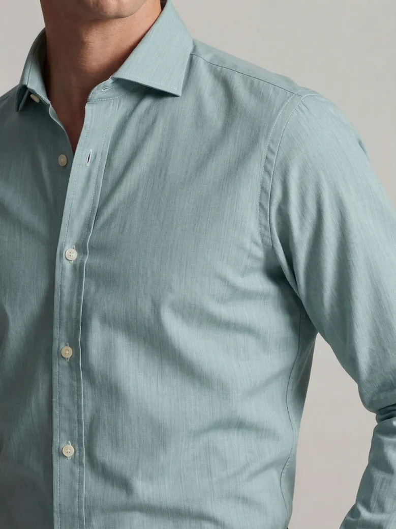 Camisa de popelina blanca lisa de fácil planchado