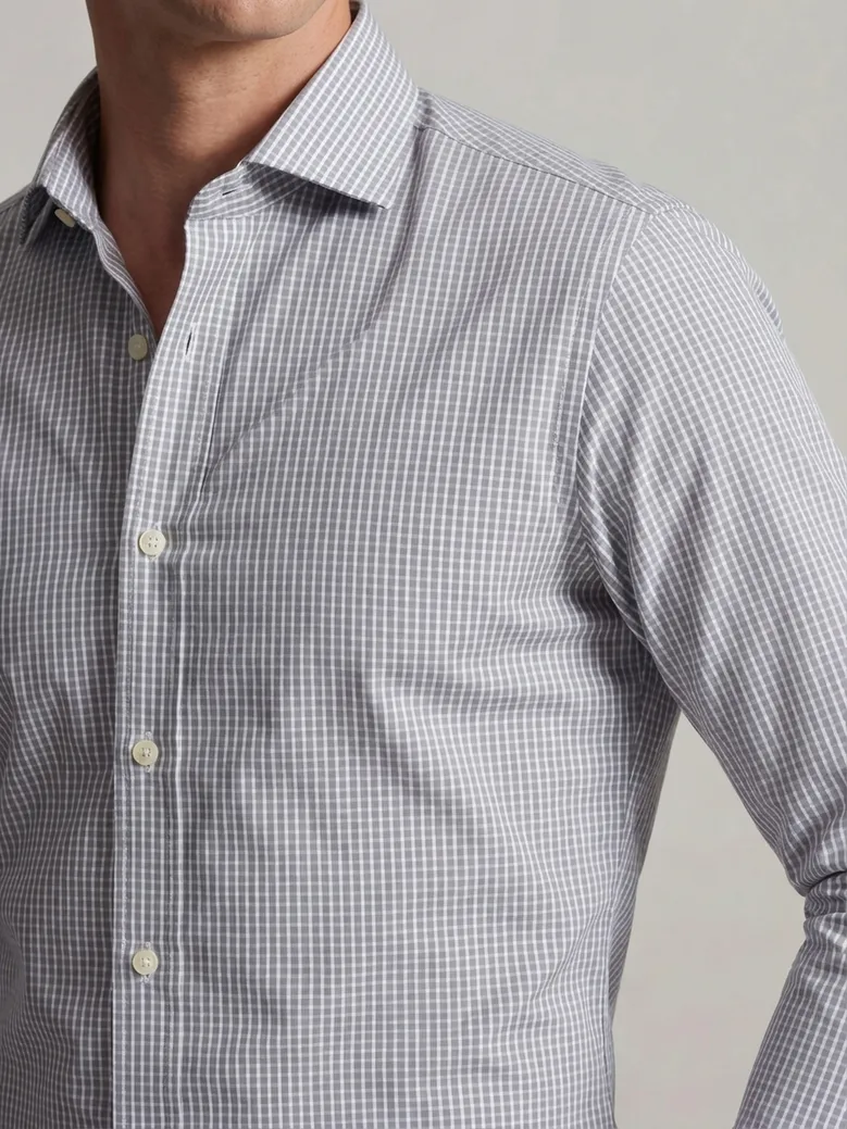 Camisa de popelina blanca lisa de fácil planchado
