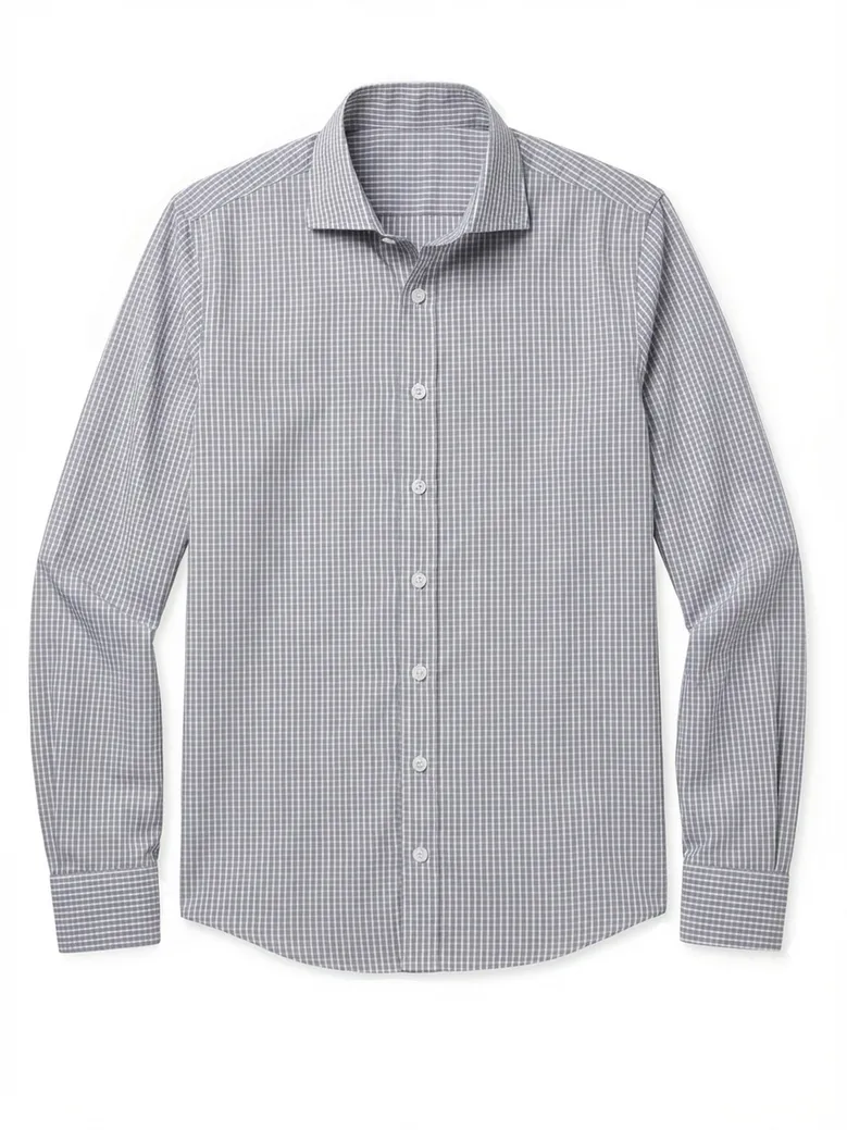Camisa de popelina blanca lisa de fácil planchado